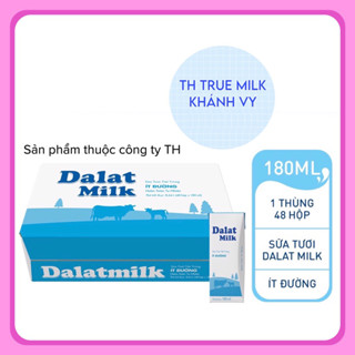 Thùng 48 hộp Sữa Dalatmilk 180ml (không đường, ít đường)