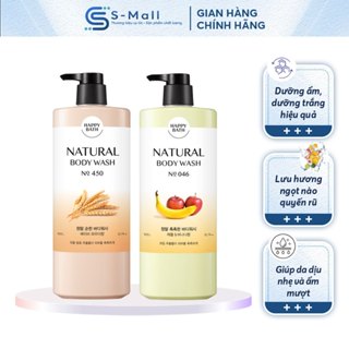 [ MẪU MỚI ] Sữa Tắm dưỡng trắng da, cấp ẩm Happy Bath Natural Body Wash 900g