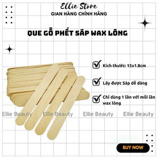 Que gỗ phết sáp wax lông, đè lưỡi, làm kem loại đẹp