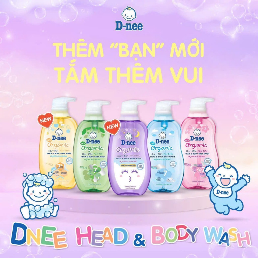 [CHÍNH HÃNG TEM CÔNG TY]Tắm gội toàn thân DNEE Baby, cho Bé từ 0-3 tuổi, không cay mắt