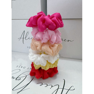 Dây cột tóc vải tiểu thư Scrunchies xinh xắn màu trơn