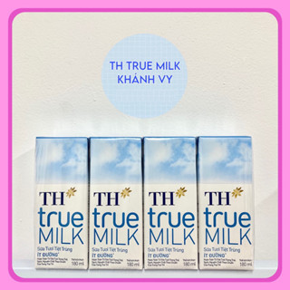 Lốc 4 hộp Sữa TH true MILK 180ml (không đường, ít đường, có đường)