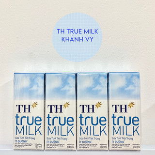 Thùng 48 hộp sữa TH True Milk 180ml (không đường, ít đường, có đường)
