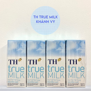 Thùng 48 hộp sữa TH True Milk 180ml (không đường, ít đường, có đường)