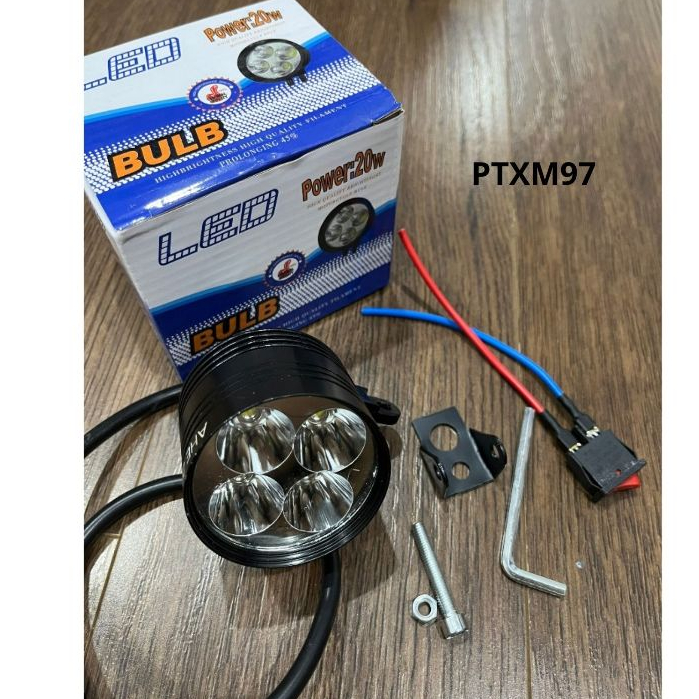 Đèn trợ sáng L4 L6 Kèm 3 Chế Độ Sáng Tặng Đủ Phụ Kiện Gắn Xe PTXM97