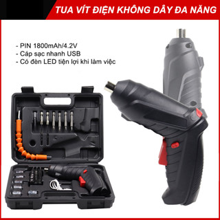 Máy Khoan Vít Cầm Tay ARTNEXTECH Máy Bắn Vít PIN Mini Đa Năng 47 Phụ Kiện Bắt Vít 2 Chiều Tặng Kèm Sạc Và Hộp