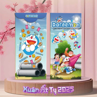 Combo 50/100 bao lì xì hoạt hình truyền thống gấu dâu, bao lì xì 2025