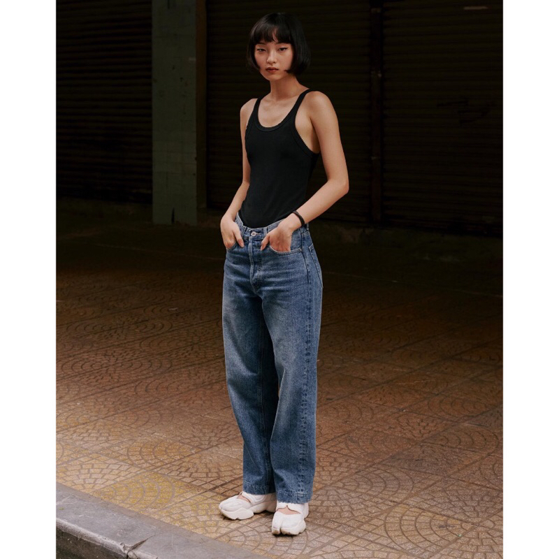 Pass Quần Dad Jeans thebluetshirt Size 26