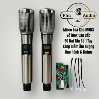 Micro loa kéo m38 nhôm và m883 inox cao cấp sóng uhf