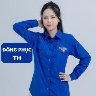 Áo Sơ Mi Đoàn Thanh Niên Vải Kate dài tay, sơ mi cộc tay
