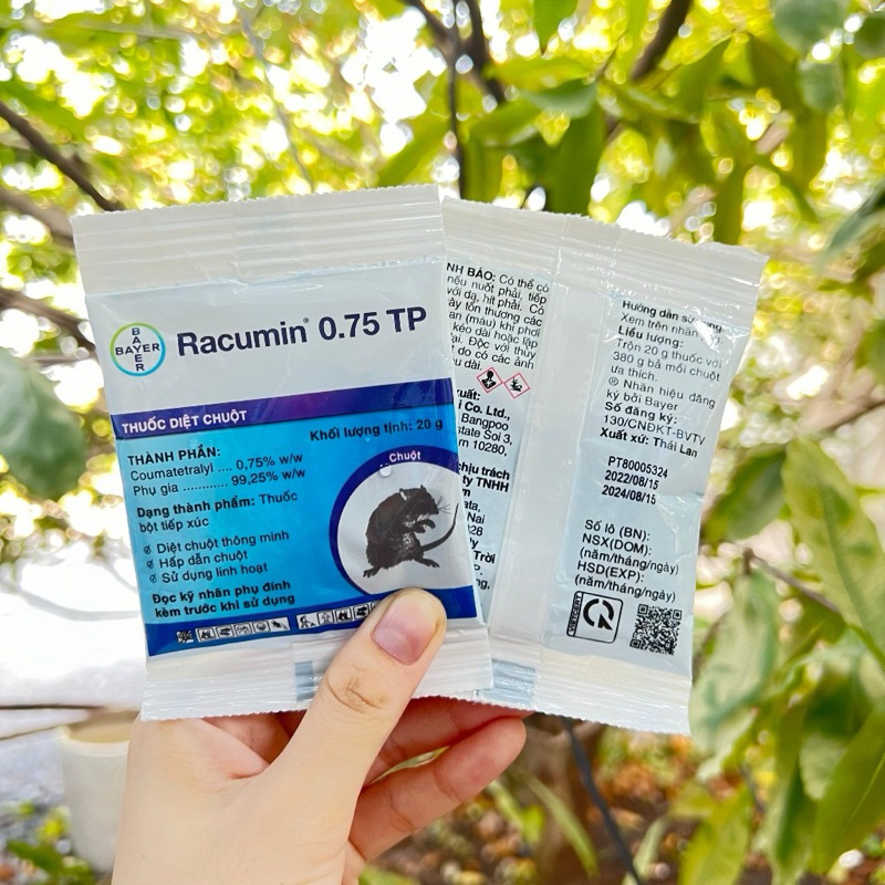 THUỐC DIỆT CHUỘT RACUMIN 0.75 TP