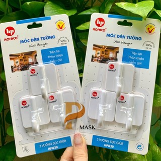 Móc dán 3 vuông sọc giữa HPG30 chính hãng nhựa HOFACO