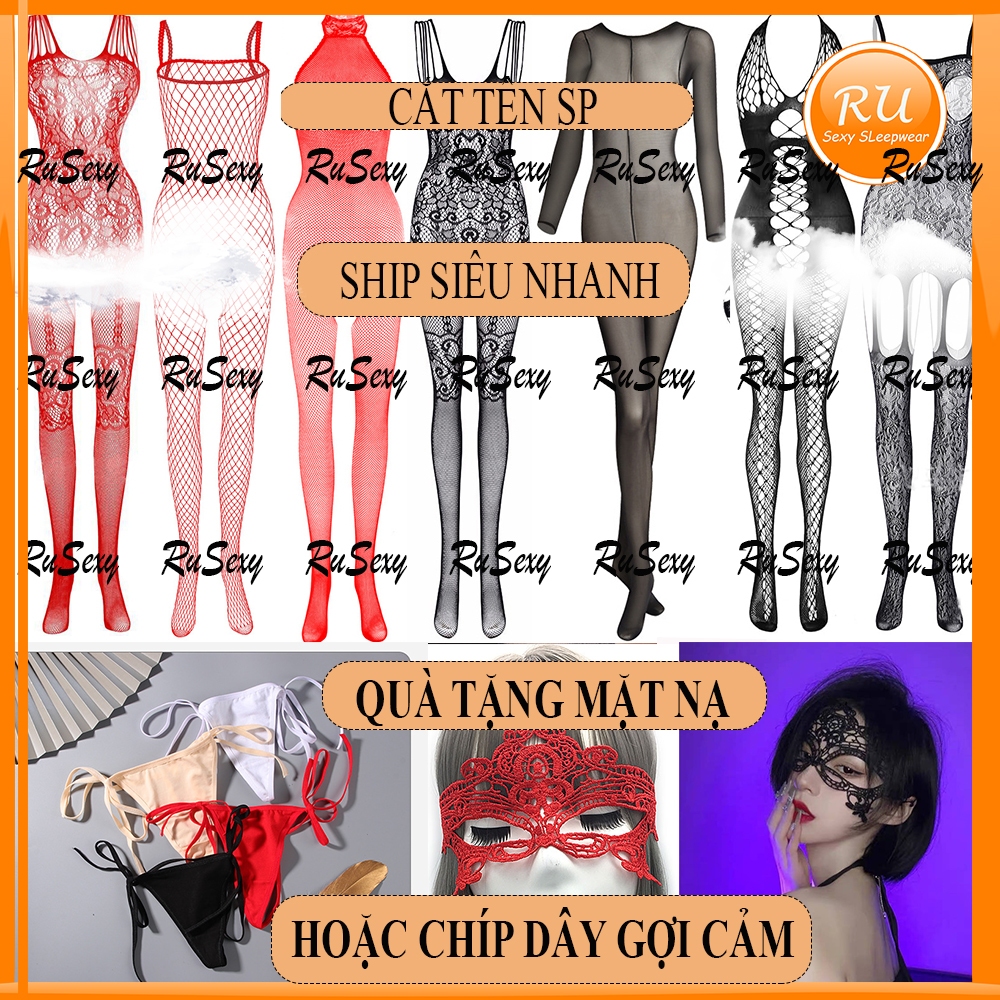 Đồ Ngủ Lưới Toàn Thân BodyStocking Xuyên Thấu, Tất Liền Thân Gợi Cảm Ren Quyến Rũ