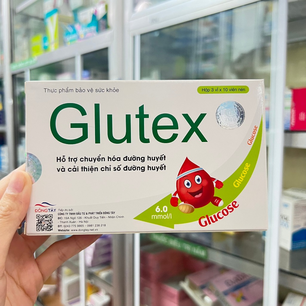 Viên Uống Glutex - Hỗ Trợ Hạ Đường Huyết Và Giảm Nguy Cơ Biến Chứng Đái Tháo Đường - Hộp 30 viên