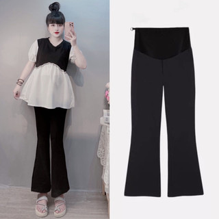 Quần bầu ống loe Umi hàn cực thời trang tôn dáng, co giãn 4 chiều thoải mái cho mẹ bầu - QD05