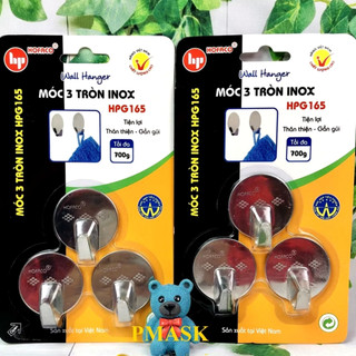 Móc treo dính tường inox cao cấp HOFACO HPG165 – Móc dán dính tường tiện lợi, đa năng
