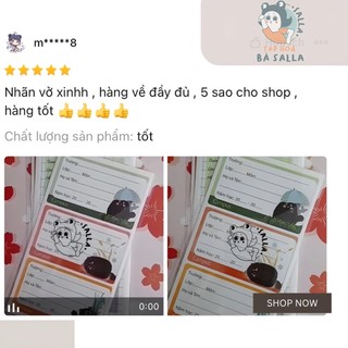 Nhãn vở Meow Campus ( 18 nhãn / túi )