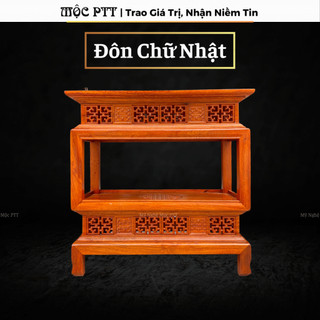 Đôn đèn gỗ hương đá kích thước mặt 30 , 38 cao 60 70 80 cm trang trí phòng khách
