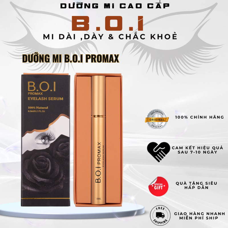 Dưỡng mi B.O.I promax 6ml x10 dưỡng chất dài mi,dày mi