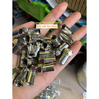 Jack giắc F5 bóp trơn, bóp ngang truyền hình cáp loại không dầu và có dầu.