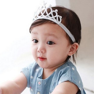 Băng Đô Turban Cho Bé Gái Hình Vương Miện Ngôi Sao Có 2 Màu Vàng Bạc Siêu Xinh