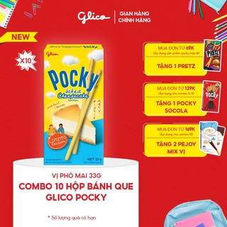 Combo 10 hộp Bánh que Glico Pocky vị bánh nướng phô mai 33gr