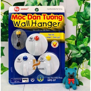 Móc dán tường HOFACO - Móc tròn chấm giữa HPG67 – Móc dán dính tường chịu lực siêu tiện lợi