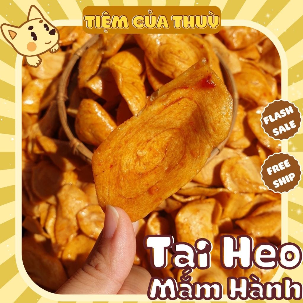 500G Snack Bánh Tai Heo Xào Nhí Vị Mắm Cay, (Snack Tổng Hợp), Bánh Quẩy Tai Heo Mắm Ớt