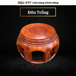 Đôn Trống gỗ Hương Ta kích thước mặt 28 cao 35 cm hàng dày dặn chịu lực cực TỐT