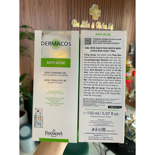 ✔️[CHÍNH HÃNG] Gel rửa mặt sạch sâu DERMACOS có Bùn Hoạt Tính (150ml)