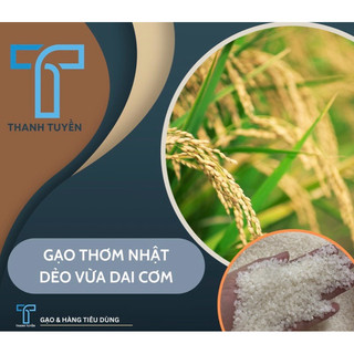Gạo thơm nhật hạt tròn dẻo vừa dai cơm bao 5kg