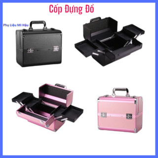 Cốp Đựng Đồ Nail,Mi Make Up_Hộp Để Đồ 4 Ngăn 2 Tầng_Hộp Phun Xăm Đựng,Tủ Đựng Đồ_Cốp Nhôm 2 Tầng,Túi Để Đồ Trang Điểm
