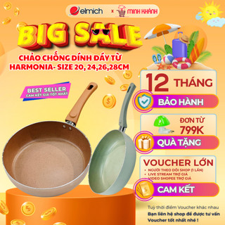 Chảo nhôm chống dính elmich harmonia el-3779 - 20cm, el-3780 - 24cm, el-3781 - 26cm, el-3782 - 28cm
