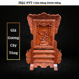 Giá gương thờ cây tùng gỗ hương kích thước cao 81 x 55 x 17 cm đồ thờ cúng