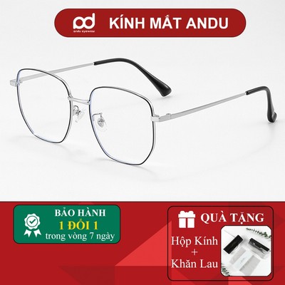 Gọng kính cận thời trang nam nữ ANDU dáng vuông chống tia UV chất liệu titanium cao cấp - 10AD315