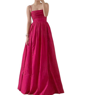 đầm maxi 2 dây  nhún ngực