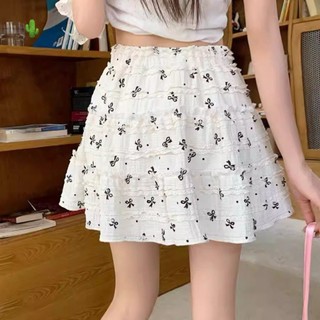 Chân váy xốp họa tiết nơ nhí dáng chữ A cực xinh , chất thun xốp dày dặn