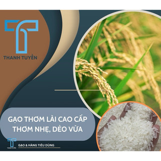 Gạo thơm lài cao cấp thơm nhẹ dẻo vừa bao 5kg