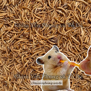 30g Sâu sấy khô superworm size trung bổ dưỡng - thức ăn: hamster, gà, chim cảnh, sóc bay...