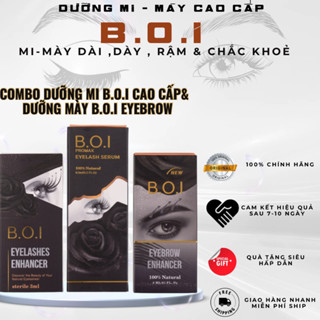 Bộ 3 dưỡng mi mày B.O.I cao cấp dài dày lông mi và lông mày