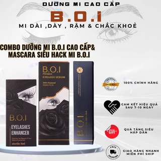 Combo 2 dưỡng mi cao cấp BOI và 1 mascara BOI dài lông mi hackj mi siêu dài