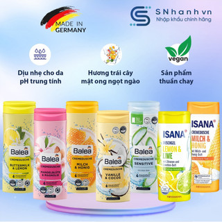 Sữa tắm balea & isana đức – sữa tắm thuần chay vegan chai 300ml