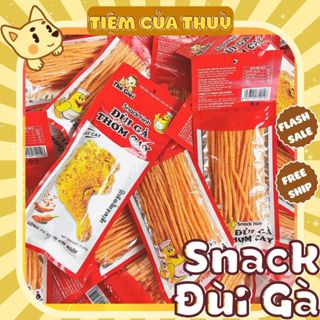 5 Gói Snack Hình Đùi Gà Thơm Cay, Tăm Cay, Que Cay, đồ ăn vặt tuổi thơ