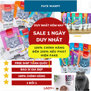 [COMBO 10 GÓI] Pate cho mèo Wanpy gói 80g mix tổng hợp 7 vị  - Hàng đảm bảo nhập khẩu chính hãng