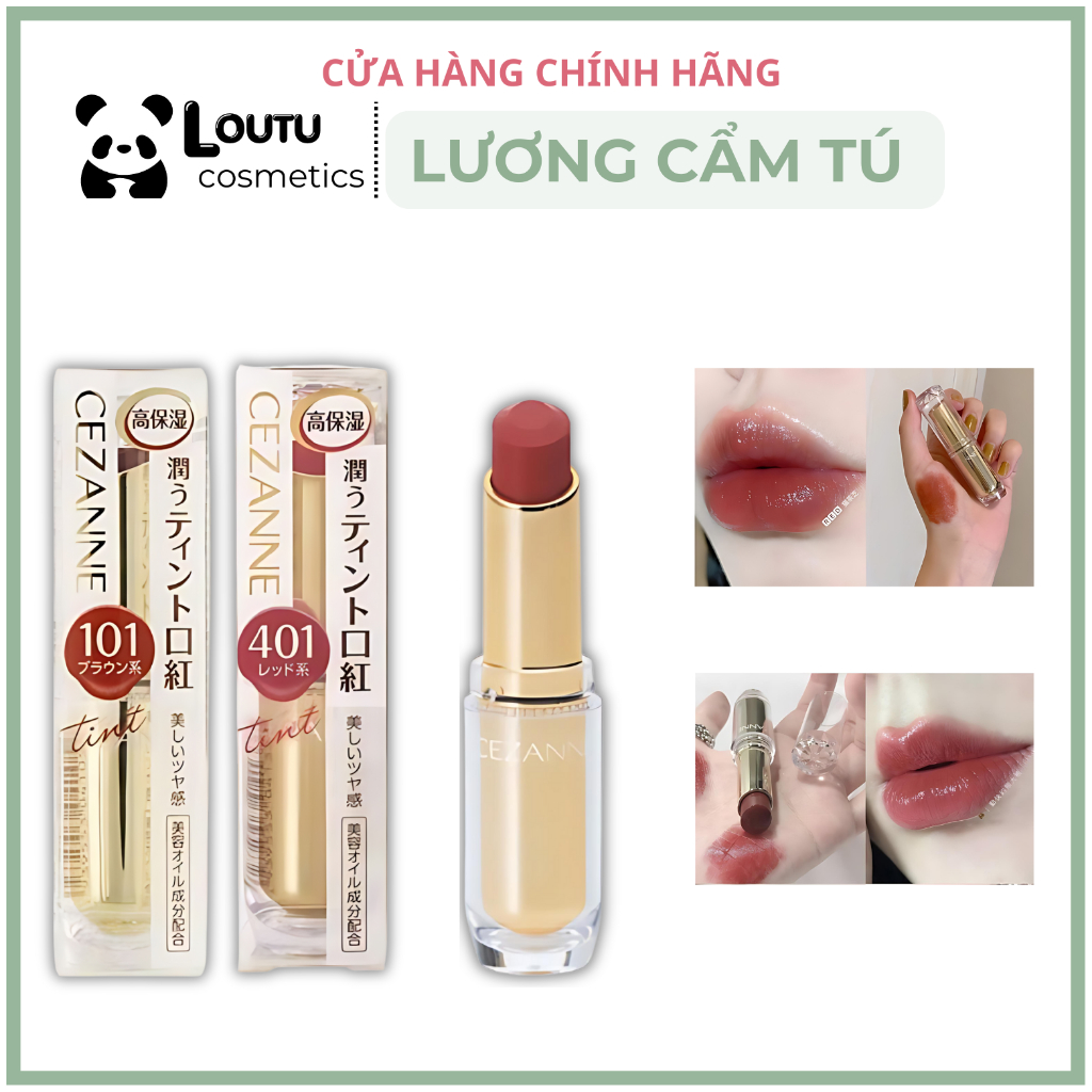 [𝐀𝐔𝐓𝐇𝐄𝐍𝐓𝐈𝐂-Loutu] Son Dưỡng CEZANNE LASTING GLOSS LIP Nhật Bản