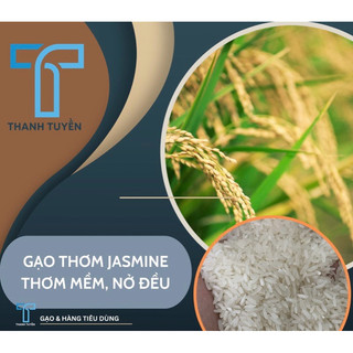 Gạo thơm jasmine nở đều, dẻo vừa mềm cơm túi 1kg
