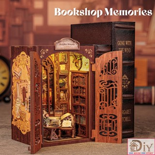[Kèm MICA] Mô hình DIY Book Nook Kit Cutebee bằng gỗ tự lắp ghép | Bookshop Memories Quà tặng trang trí sáng tạo tự làm