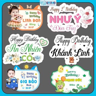 Banner treo tường trang trí sinh nhật, bảng tên sinh nhật cho bé miễn phí thiết kế theo yêu cầu