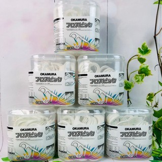 Tăm chỉ kẽ răng 40P Okamura hộp 40 cây - Tăm chỉ nha khoa Okamura chăm sóc răng miệng