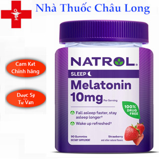 Kẹo Ngủ Melatonin Gummies Natrol 10mg - Hỗ trợ giấc ngủ tự nhiên